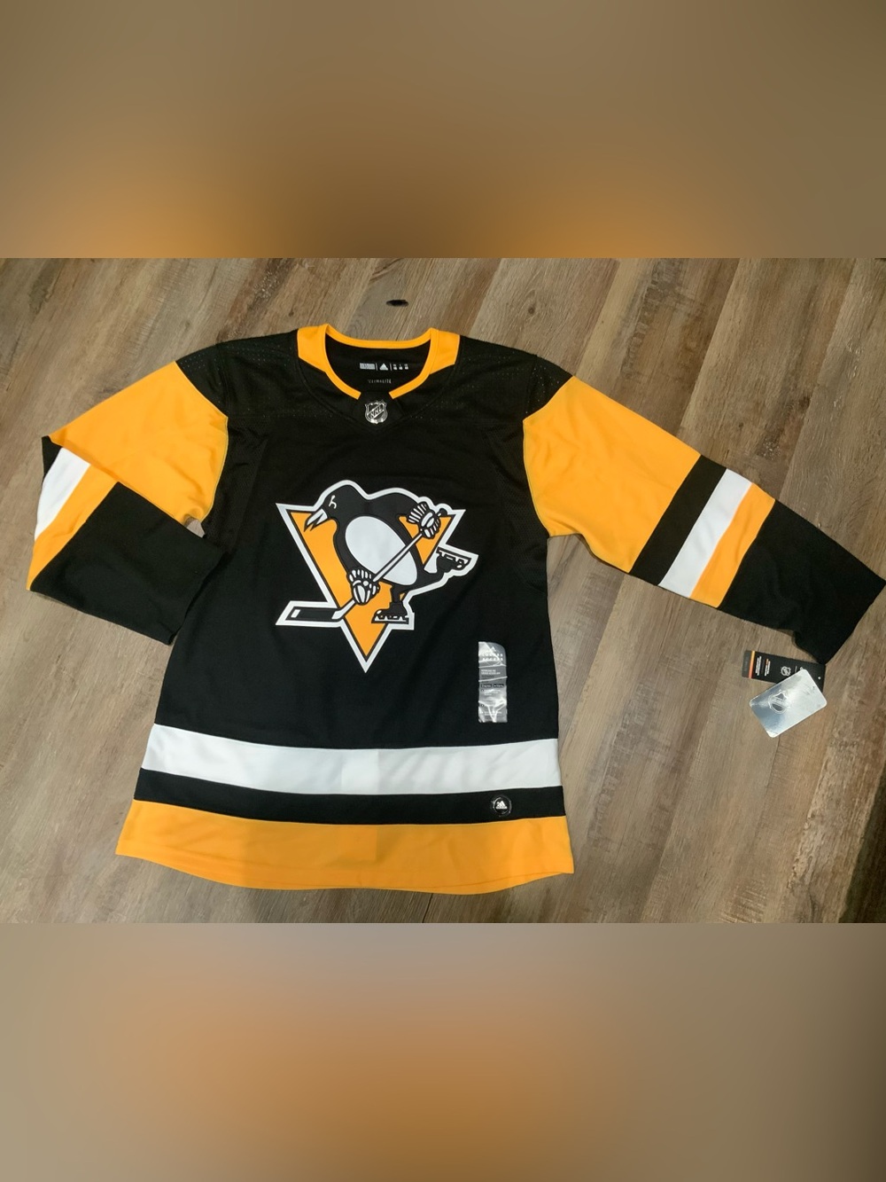 NWT Adidas Pittsburgh Penguins Authentic Home Jersey Black Men's Size 46
